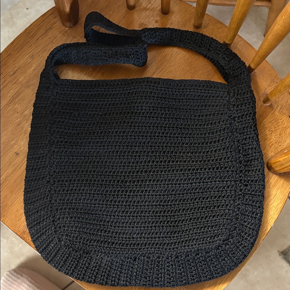 Old Navy Black Crochet Shoulder Bag